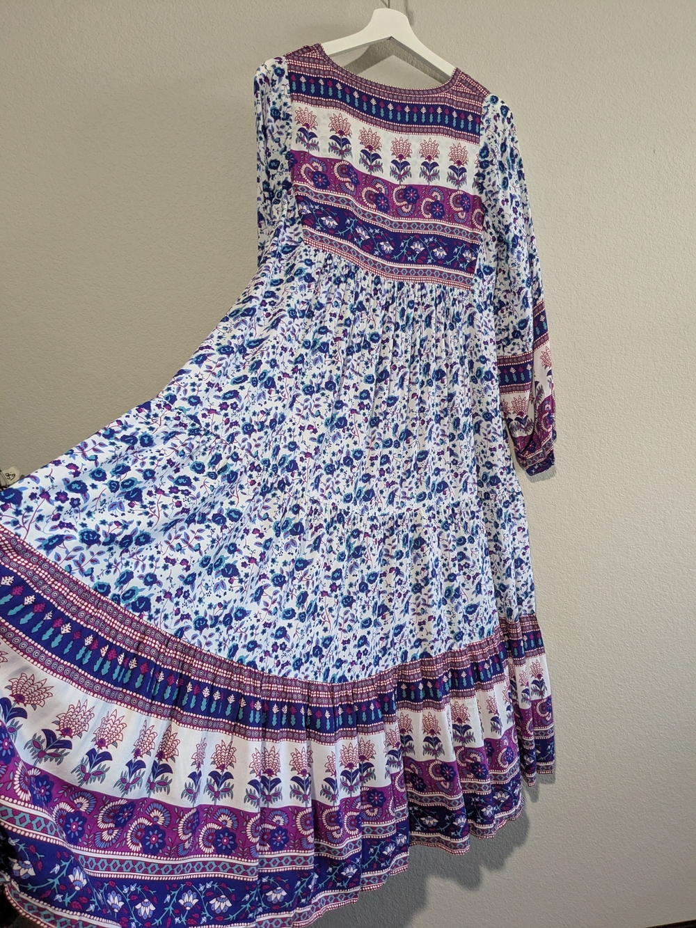 Spell & The Gypsy Collective Gypsy Love Boho Midi Floral Dress S Berry - Picture 8 of 12